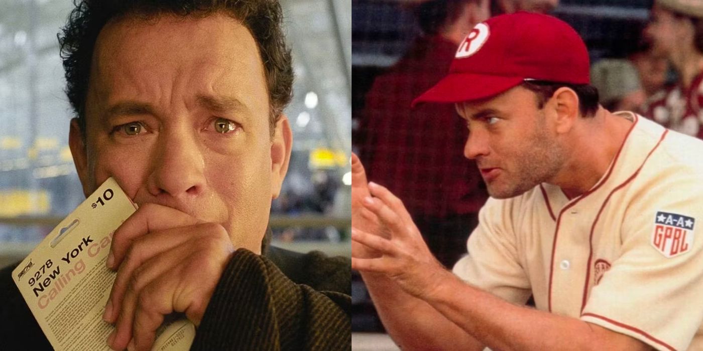 Tom Hanks in The Terminal and A League of Their Own