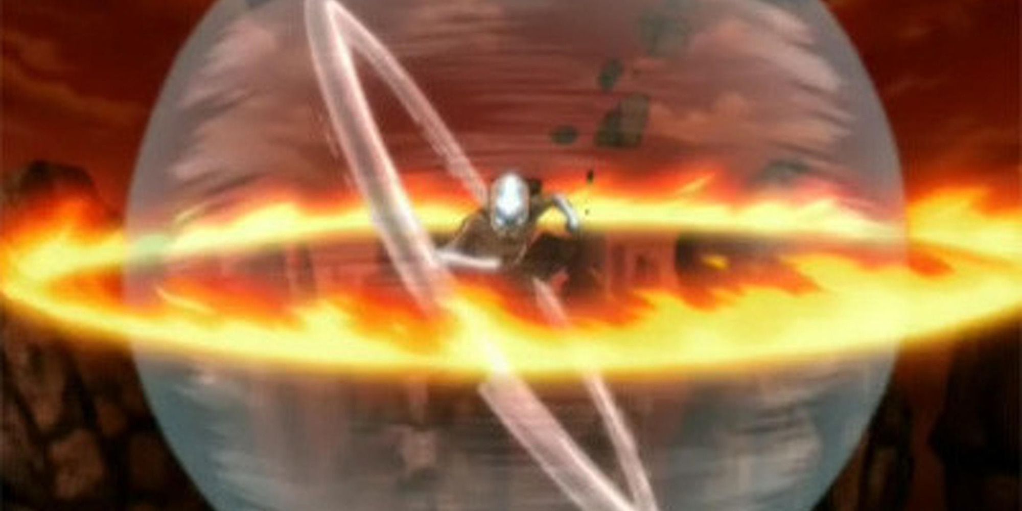 Aang de Avatar é uma bola de fogo, ar, água e terra