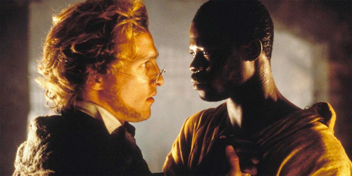 Matthew McConaughey and Djimon Hounsou in Amistad (1997)