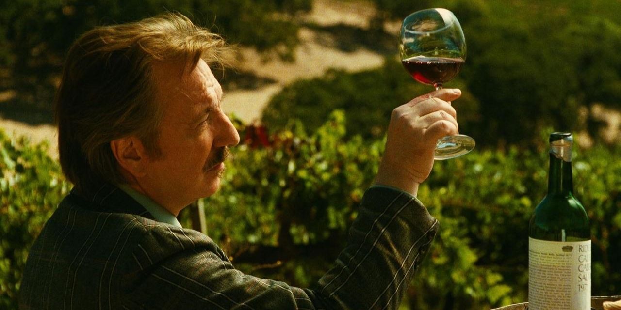 bottle shock alan rickman glass of wine vineyard