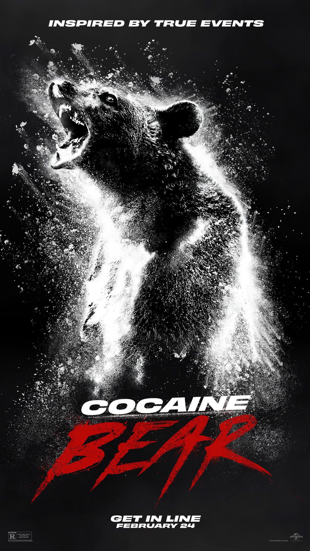 De ‘Cocaine Bear’poster van Elizabeth Banks plaagt een wilde tijd 1NEWS