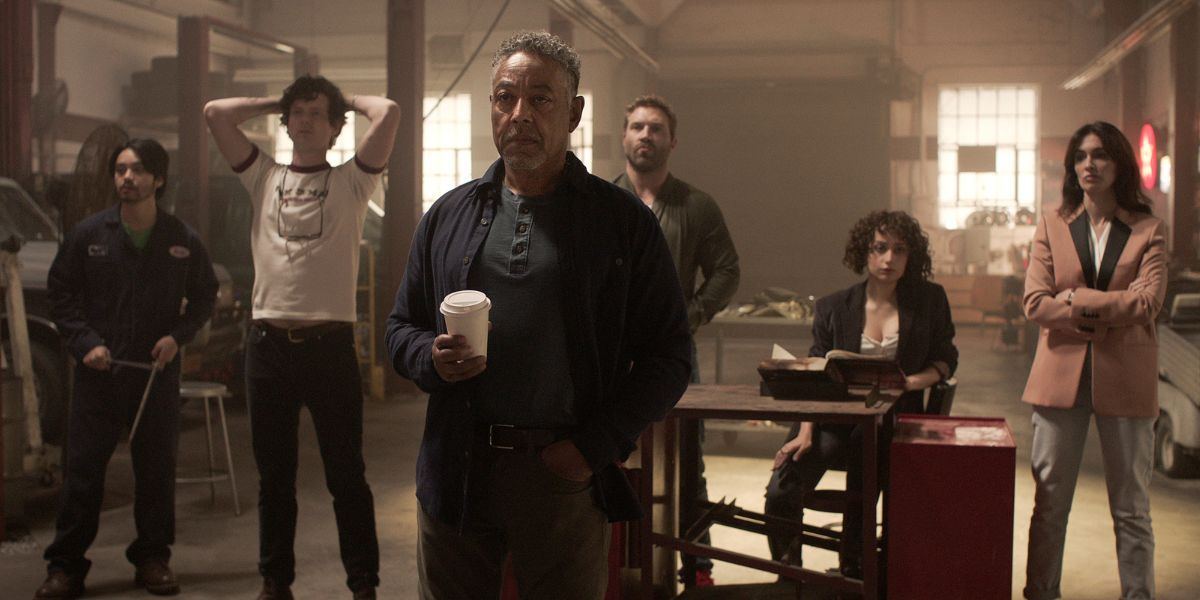 Giancarlo Esposito as Leo amongst the talent ensemble in Netflix's Kaleidoscope 