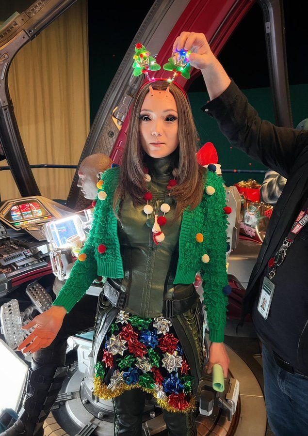 James Gunn Shares Behind The Scenes Image Of Pom Klementieff In Guardians Of The Galaxy Holiday 