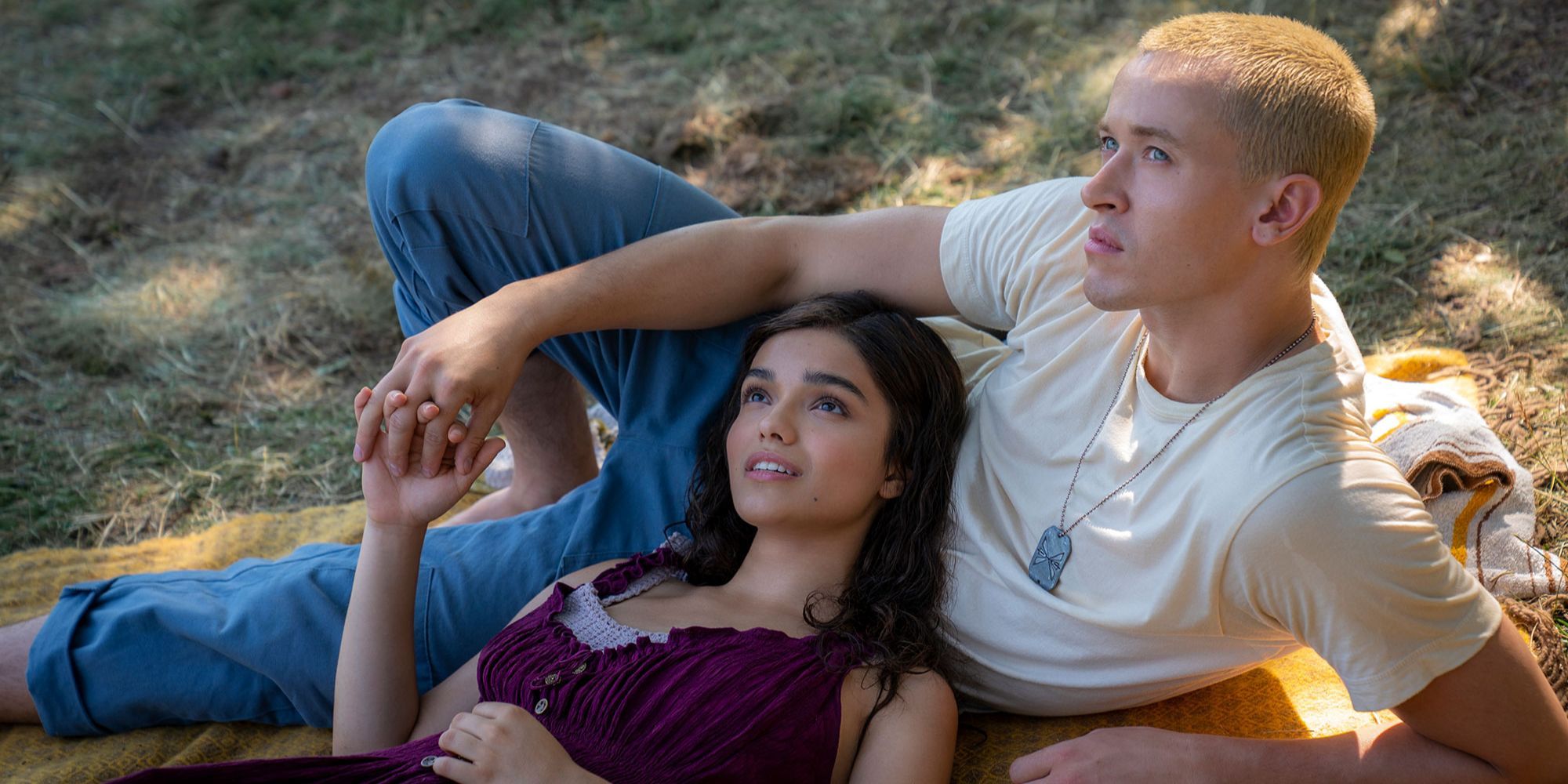 a couple lying on the ground