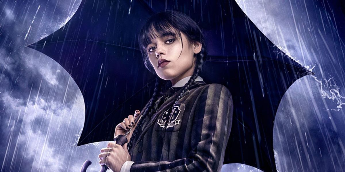 Jenna Ortega como quarta-feira Addams na quarta-feira da Netflix