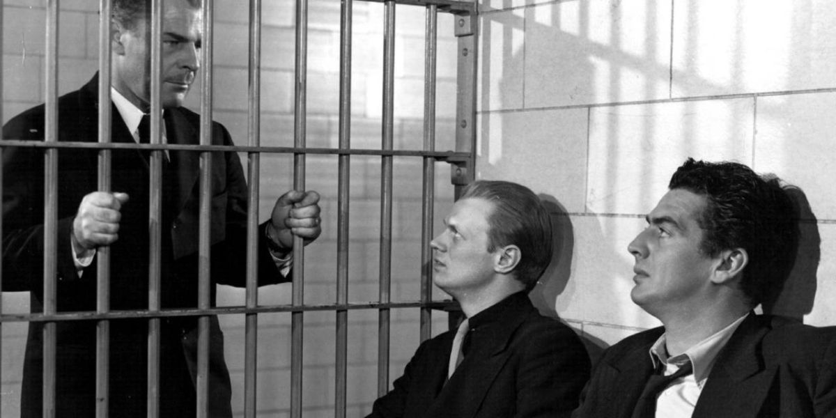 Victor Mature, Richard Widmark, and Brian Donlevy in Kiss of Death