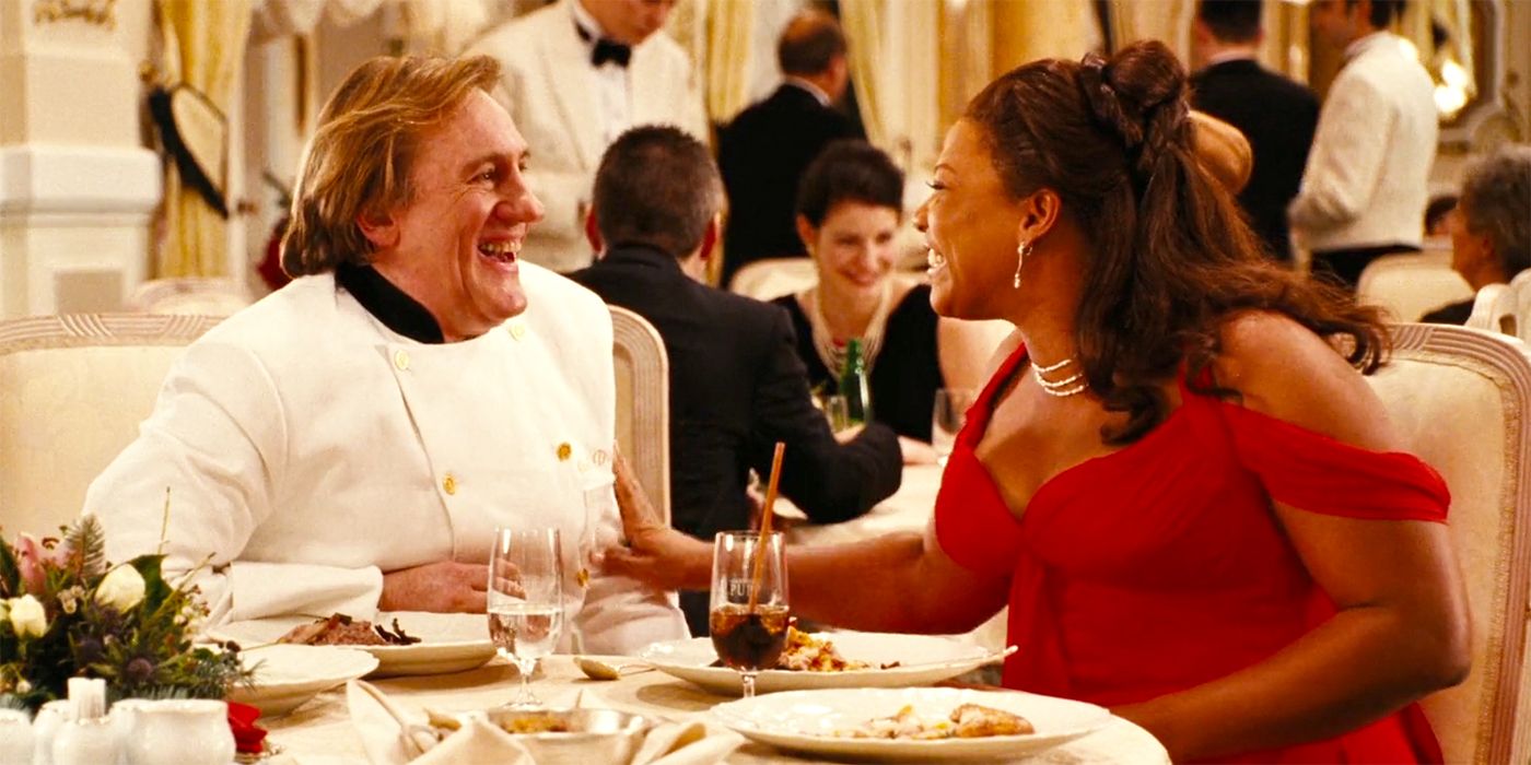 Queen Latifah as Georgia Byrd and Gérard Depardieu as Chef Didier in Last Holiday (2006)