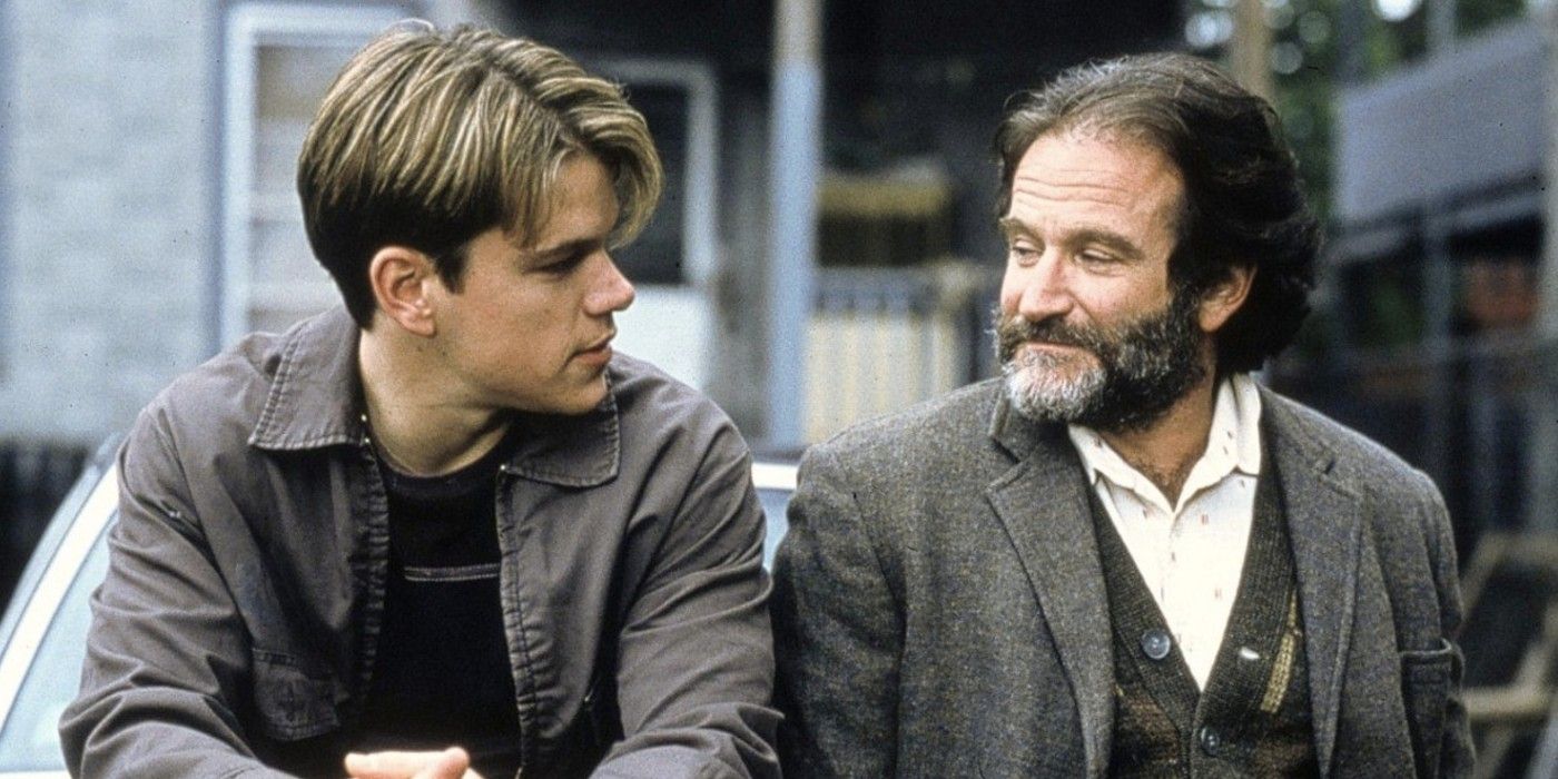 Matt Damon y Robin Williams en Good Will Hunting