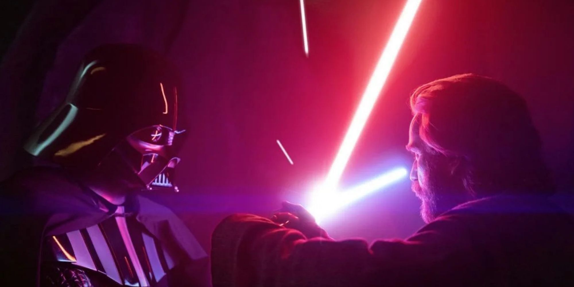 Obi-Wan Kenobi y Darth Vader luchan en la serie de Disney+ 