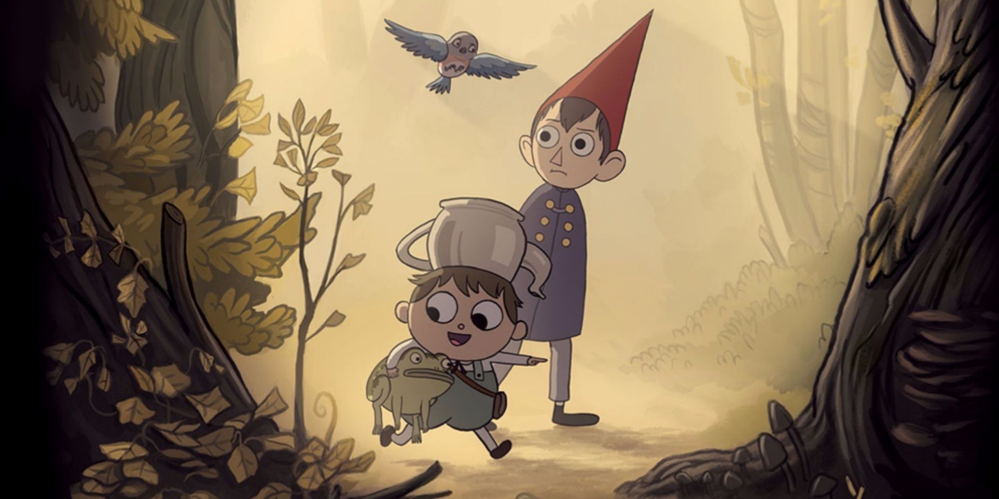 Wirt, Greg and Beatrice in The Unknown in 'Over the Garden Wall'.