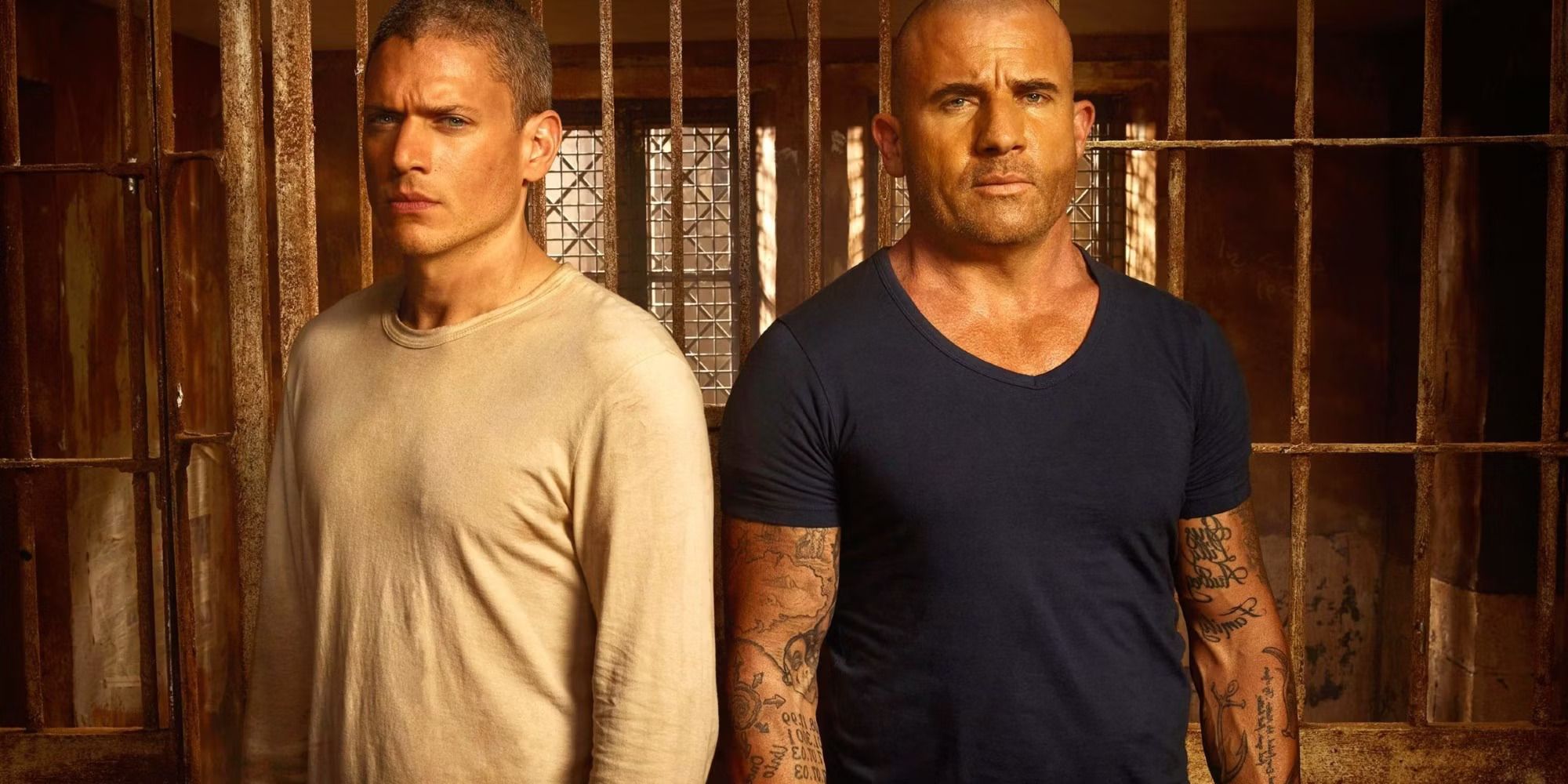 Lincoln Burrows (Dominic Purcell) and Michael Scofield (Wentworth Miller) from 'Prison Break'