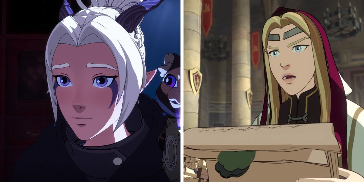 Rayla and Opeli, voiced by Paula Burrows, in The Dragon Prince