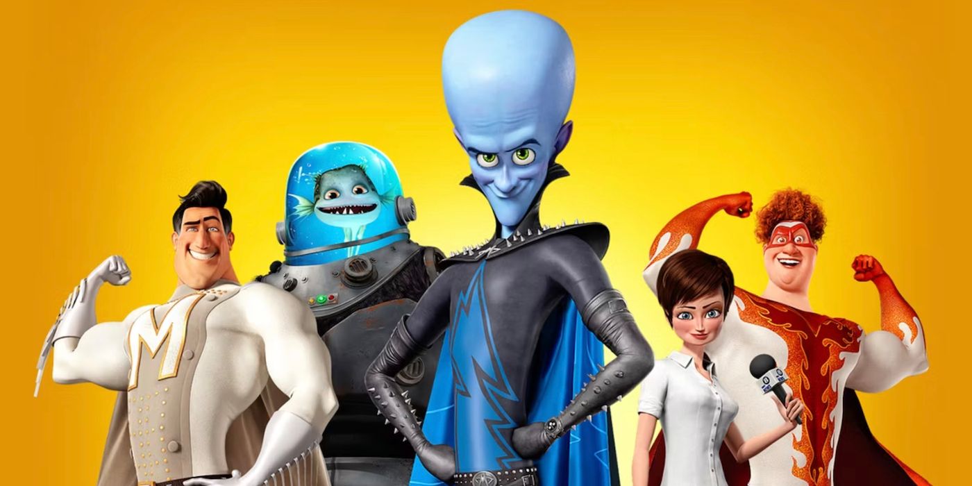 The characters of Megamind standing together