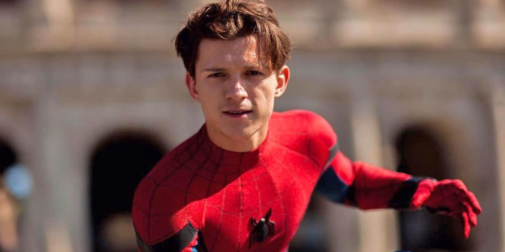 Spider-Man as portrayed by Tom Holland in the MCU.