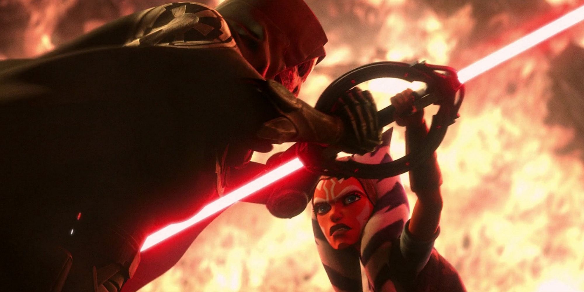Ahsoka Tano ต่อสู้กับ Sith Inquisitor ที่ไม่มีชื่อใน 'Tales of the Jedi'
