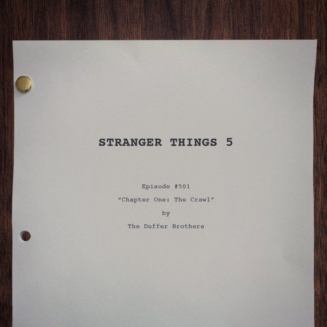 stranger things season 5 episode 1 script cover