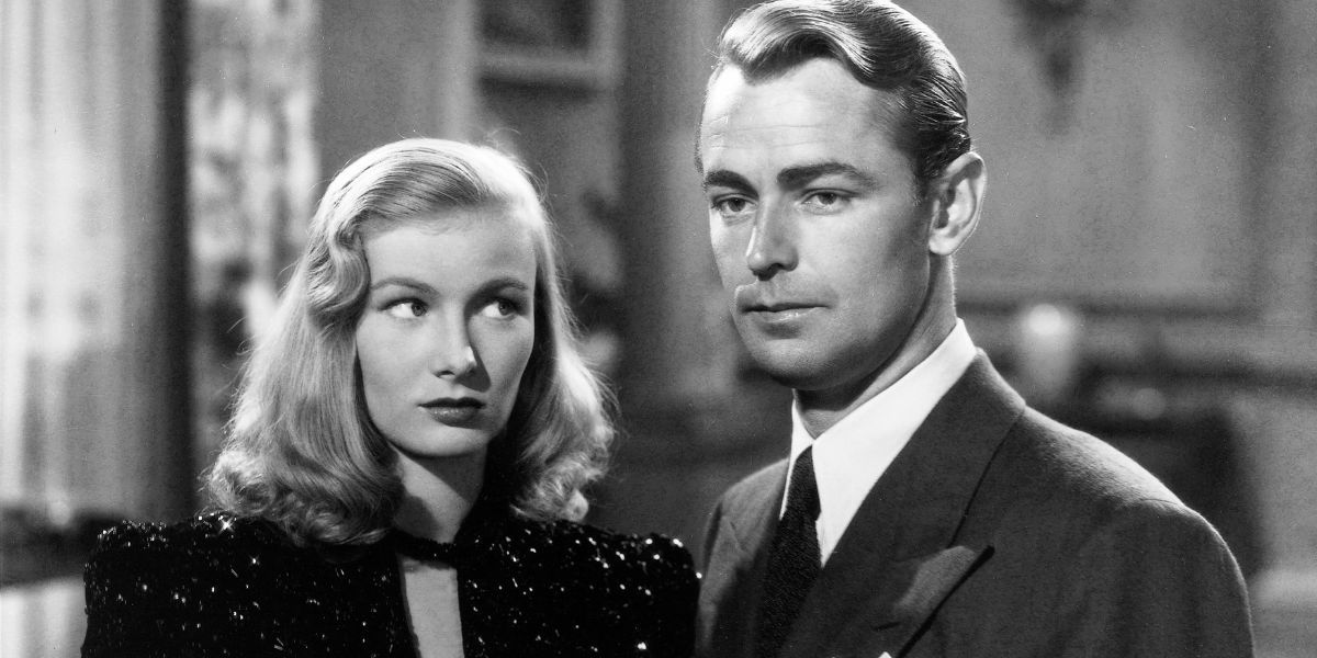 Veronica Lake and Alan Ladd in The Blue Dahlia