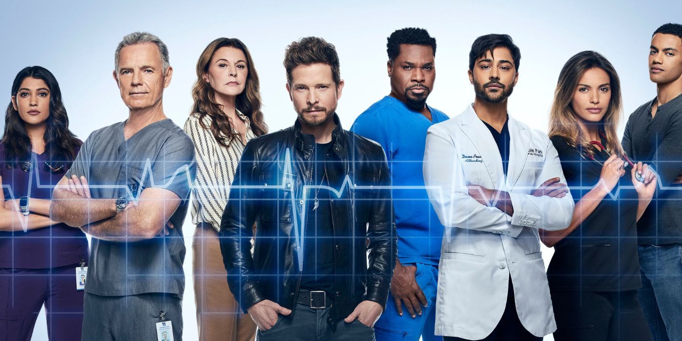 The cast of the FOX Medical drama The Resident poses for the camera