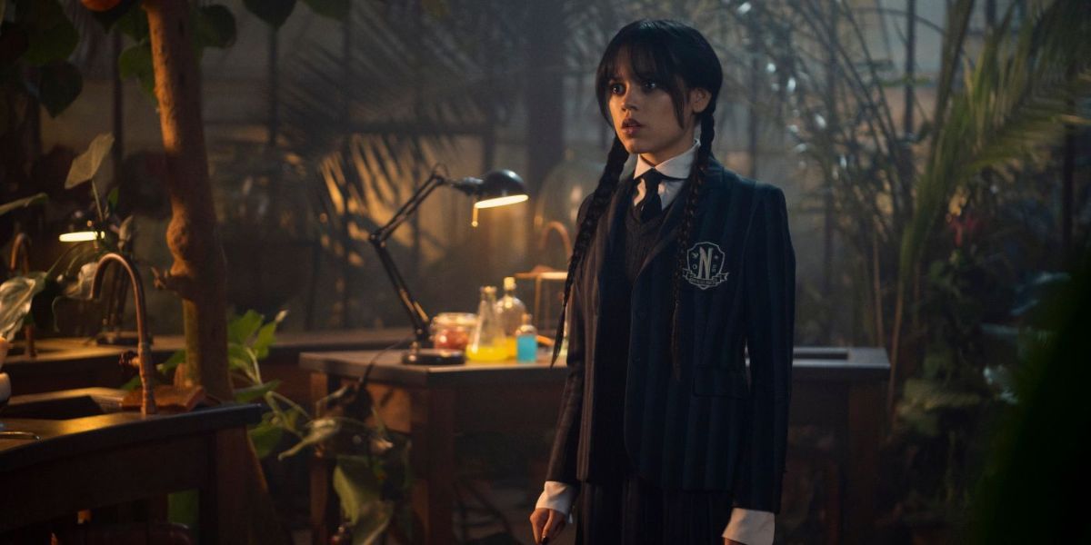 Jenna Ortega dans le rôle de Mercredi dans la série Netflix Mercredi.