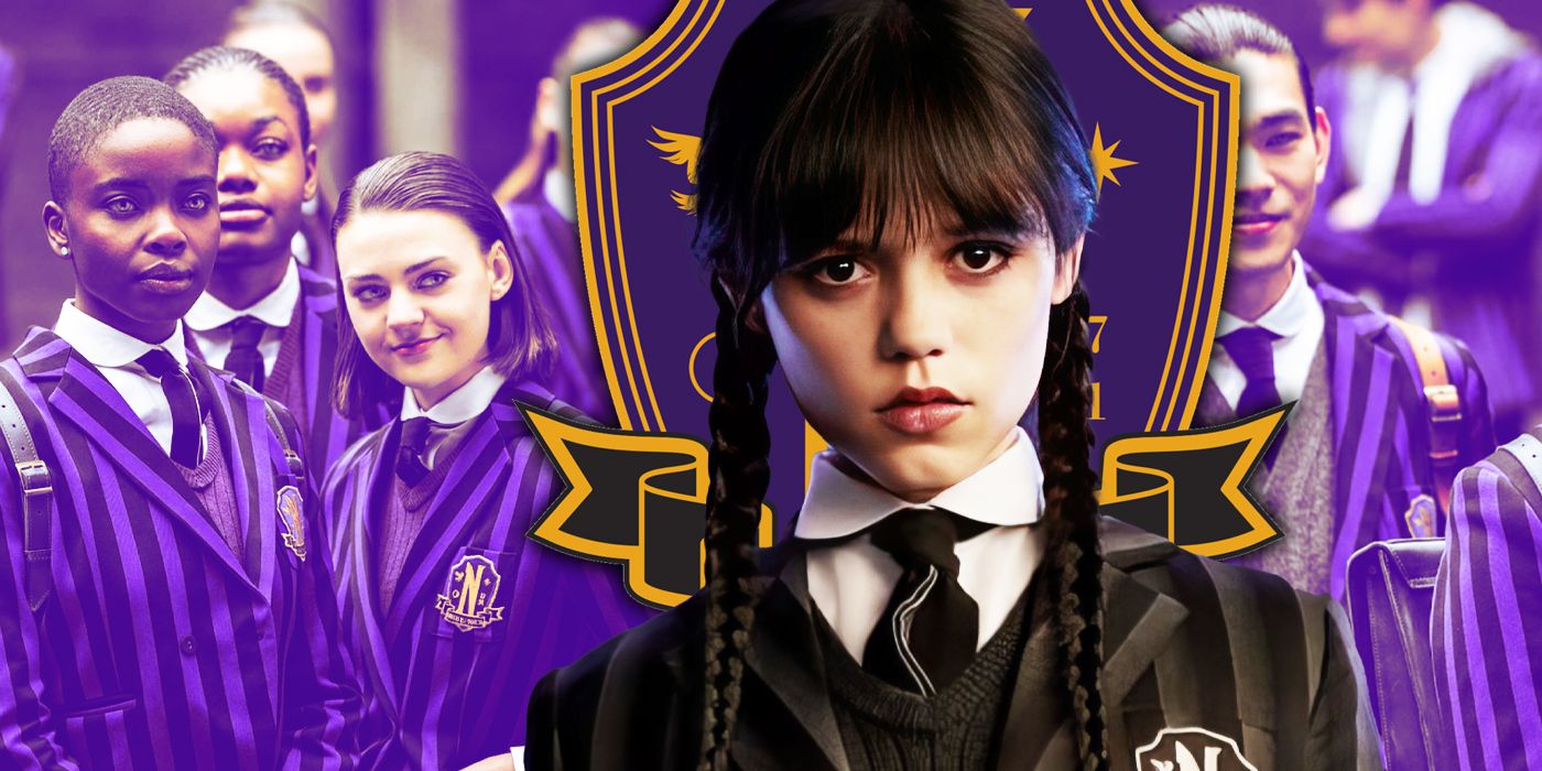 Jenna Ortega as Wednesday Addams at Nevermore Academy