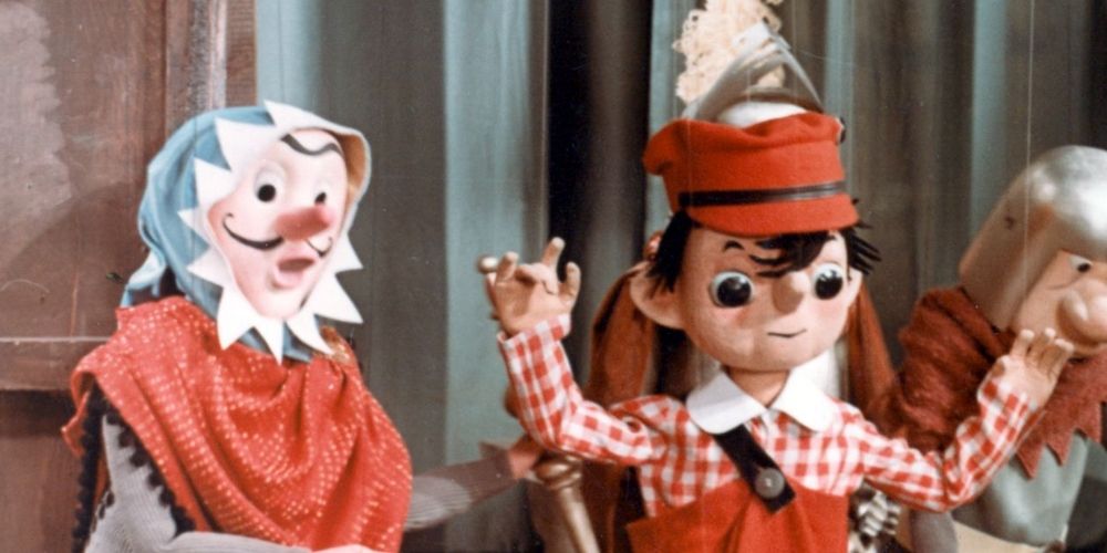 A screenshot of the East German Pinocchio production 'Turlis Abenteuer'.