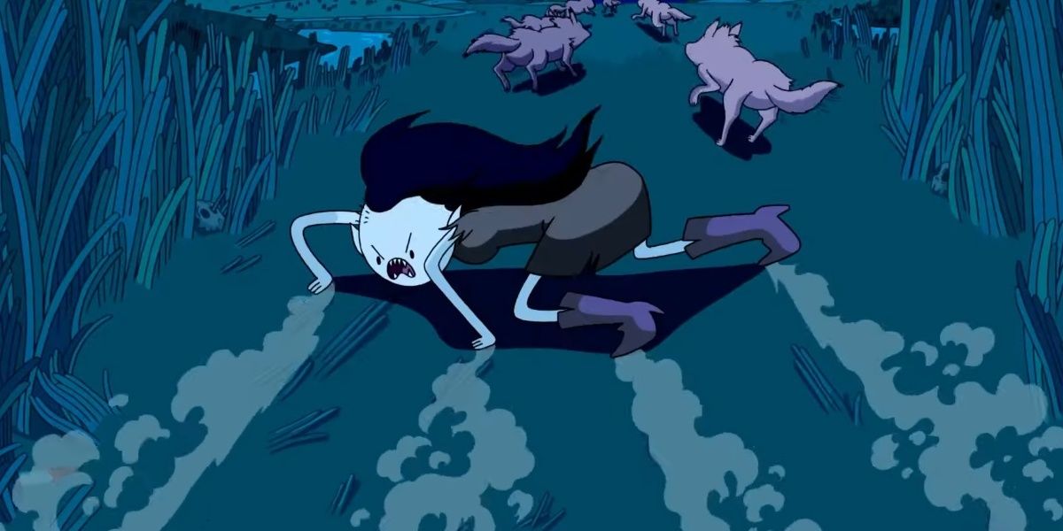 Marceline performs an Akira Slide in Adventure Time