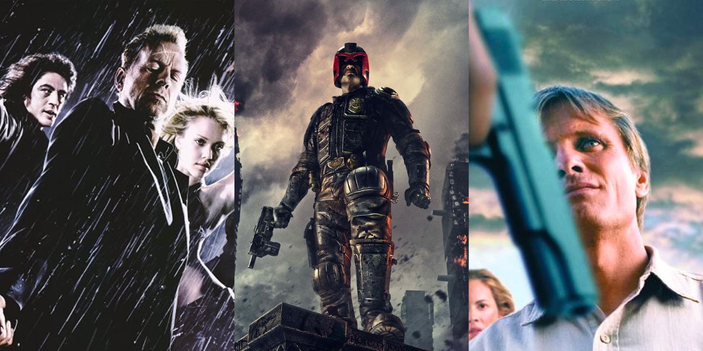 Characters from Sin City, Dredd, and A History of Violence