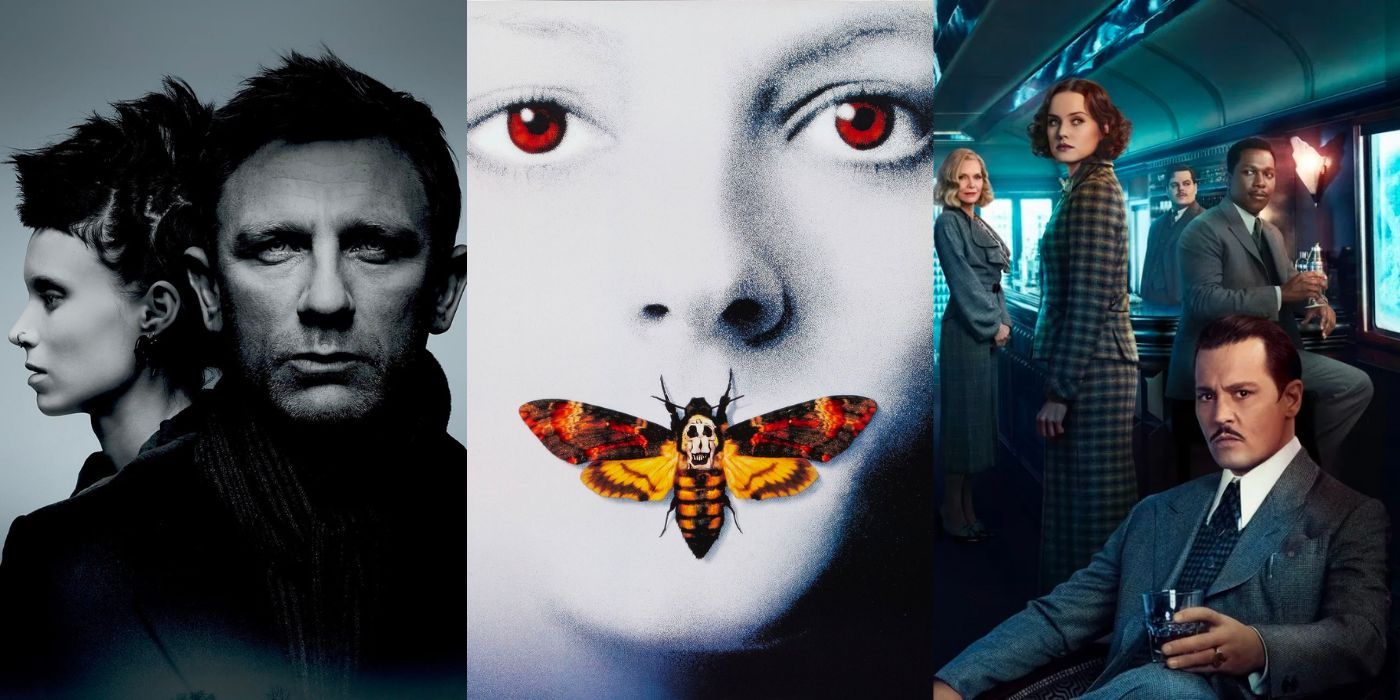 Characters from The Girl with the Dragon Tattoo, The Silence of the Lambs, and Murder on the Orient Express