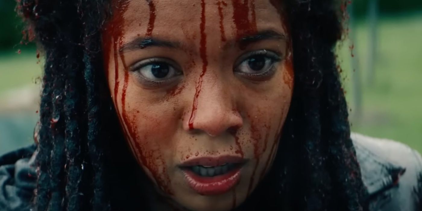 Jaz Sinclair arrosée de sang dans la série dérivée de The Boys, Gen V.