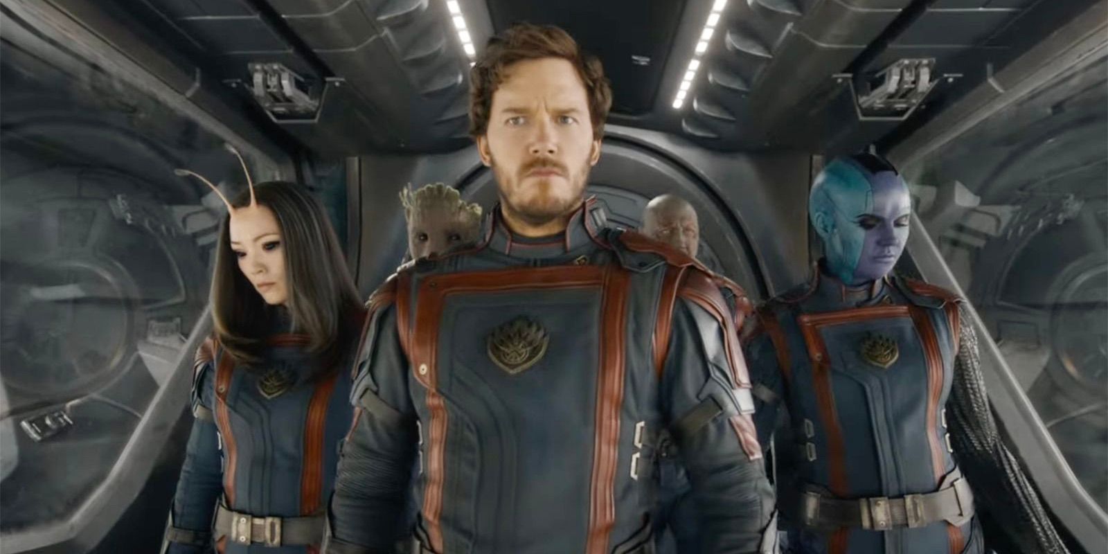 The Guardians Of The Galaxy looking solemn in Guardians Of The Galaxy Vol. 3