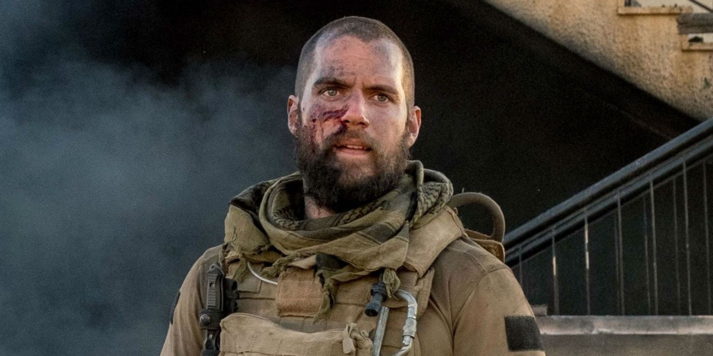 Henry Cavill as Captain Syverson in Netflix film Sand Castle