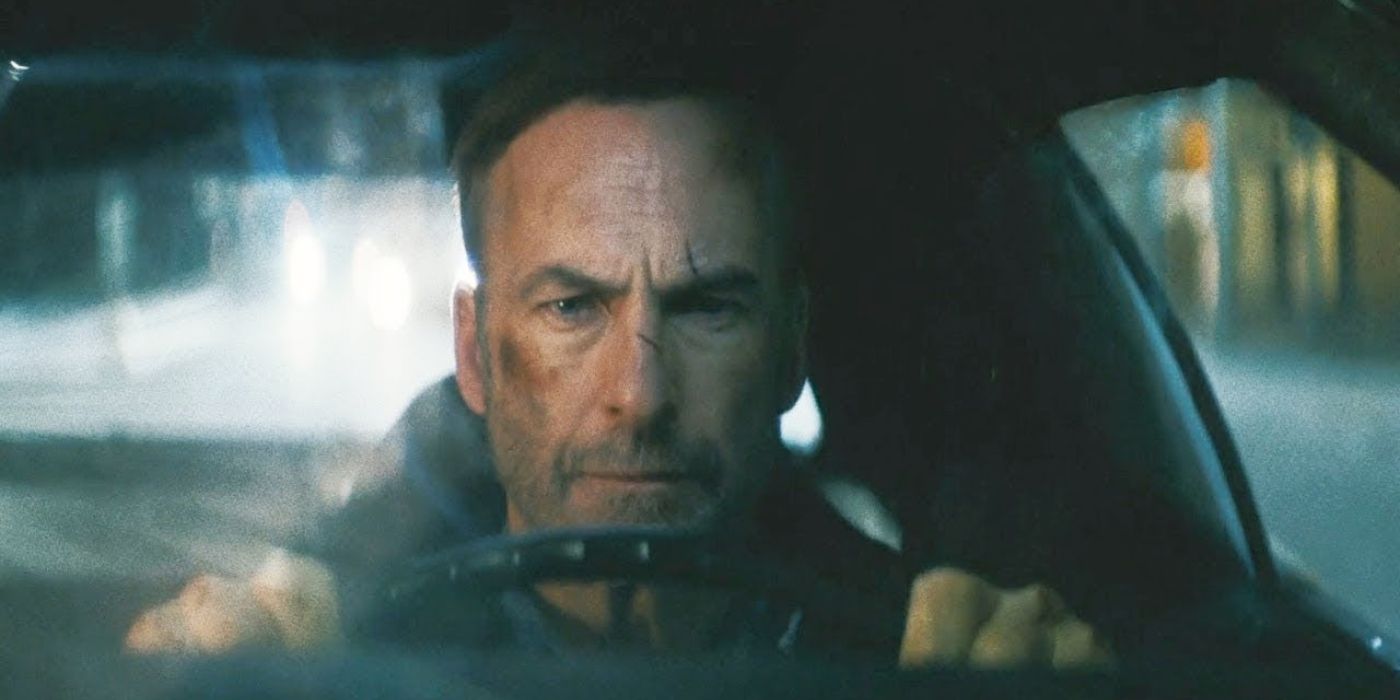 Hutch (Bob Odenkirk) driving his car in Nobody