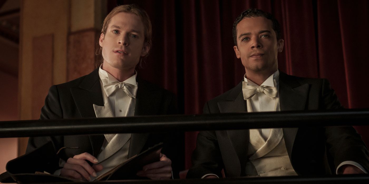 Jacob Anderson as Louis and Sam Reid as Lestat in Interview with the Vampire series