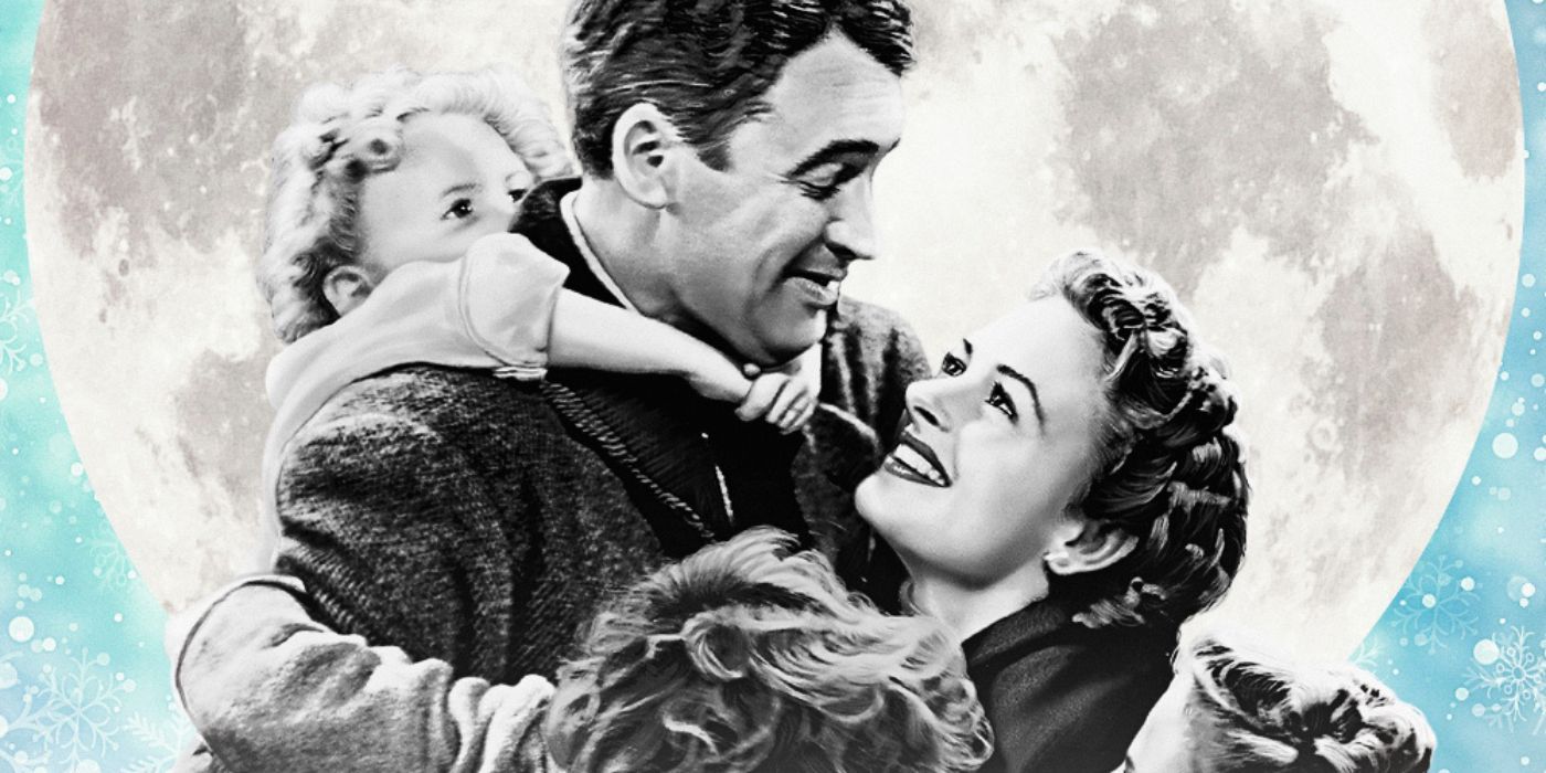 George Bailey abrazando a su familia 
