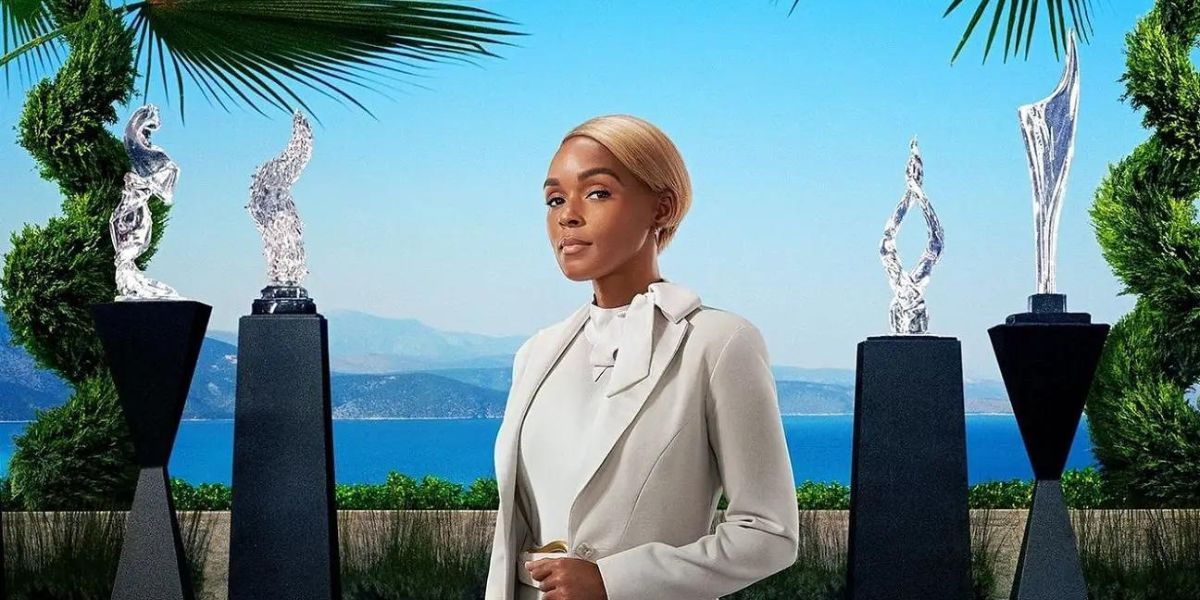 Janelle Monae dans le rôle d'Andi sur l'affiche de Glass Onion.