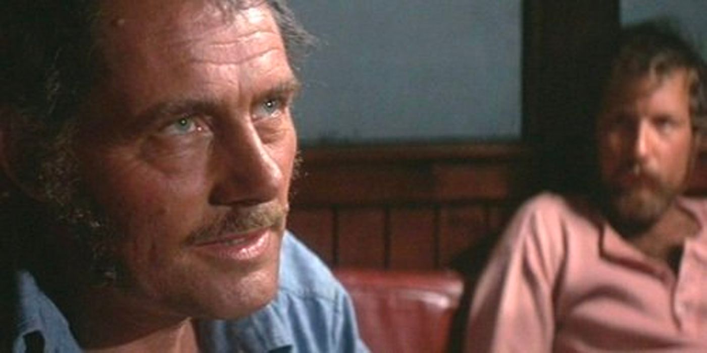 Robert Shaw as Quint talks about a tragic incident from his past in Jaws.