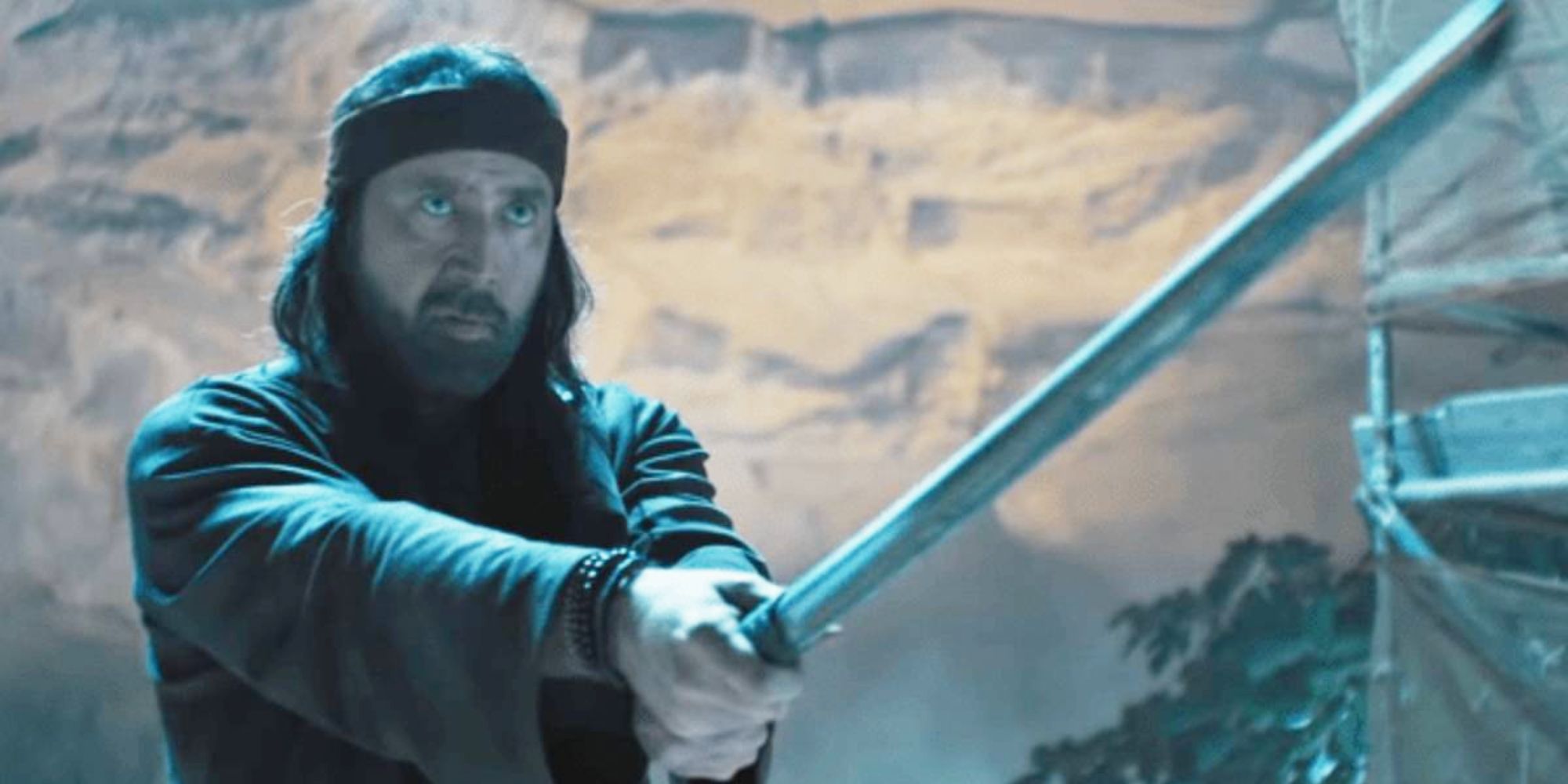 Ninja Nicolas Cage with a sword in Jiu Jitsu - 2020