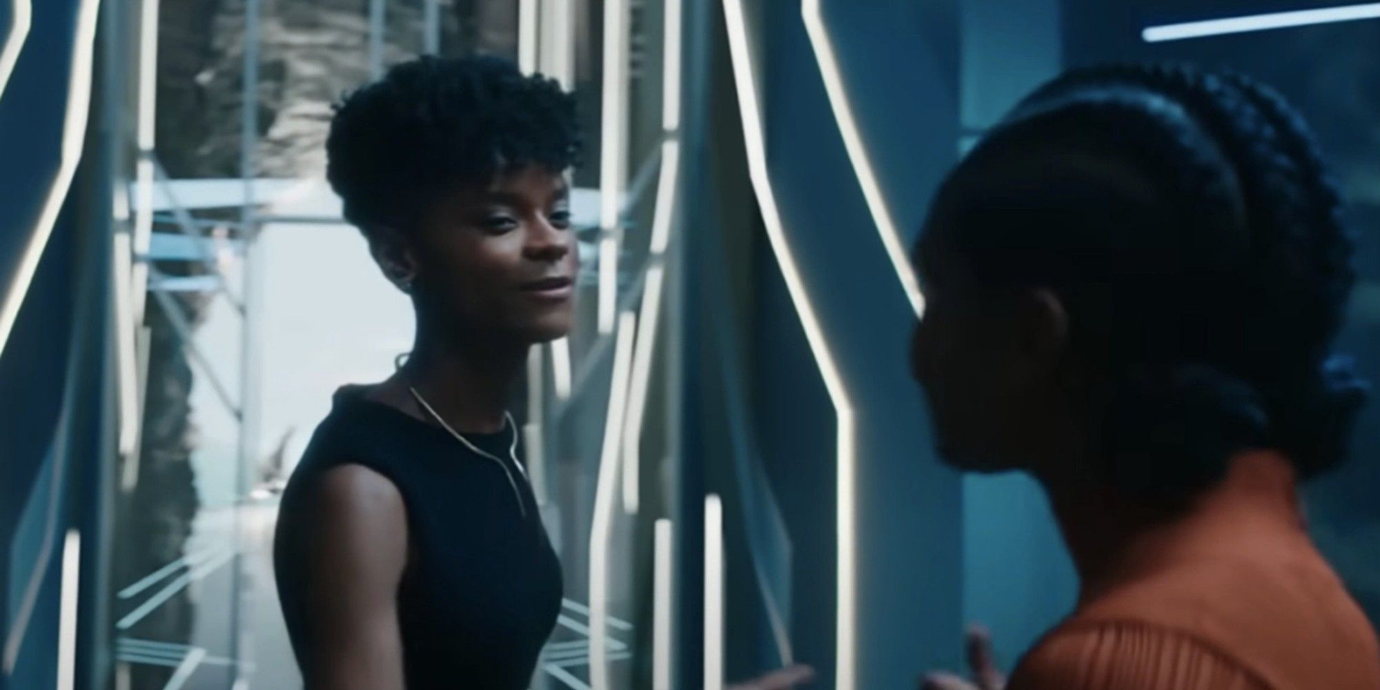Letitia Wright and Dominique Throne in 'Black Panther - Wakanda Forever'