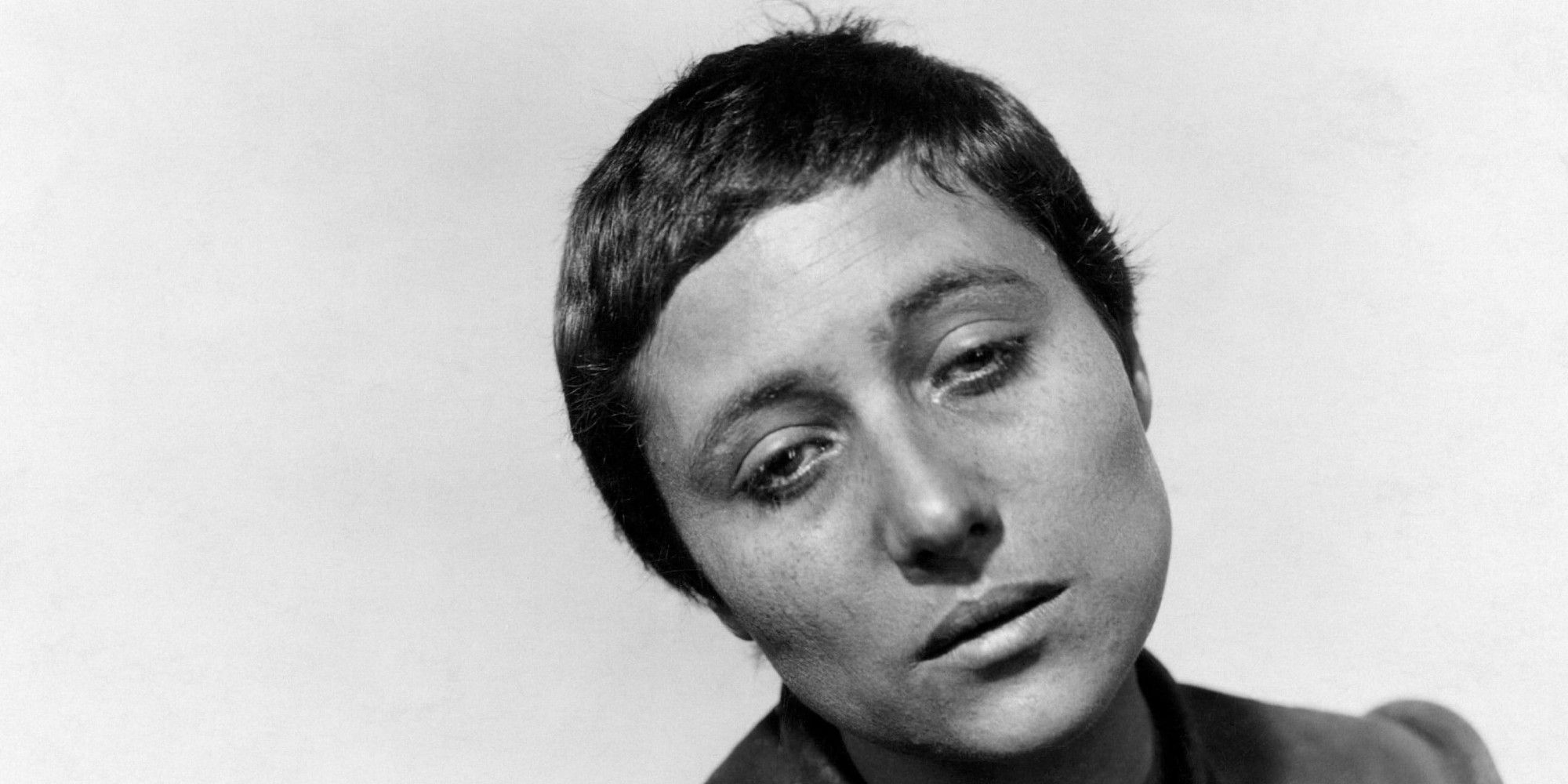 A close-up shot of Maria Falconetti looking tired in 'The Passion of Joan of Arc'.