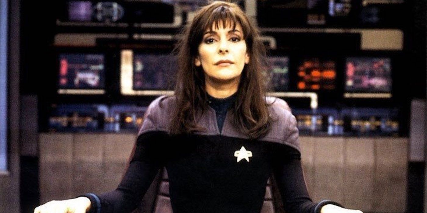 Marina Sirtis as Deanna Troi in Star Trek-Nemesis