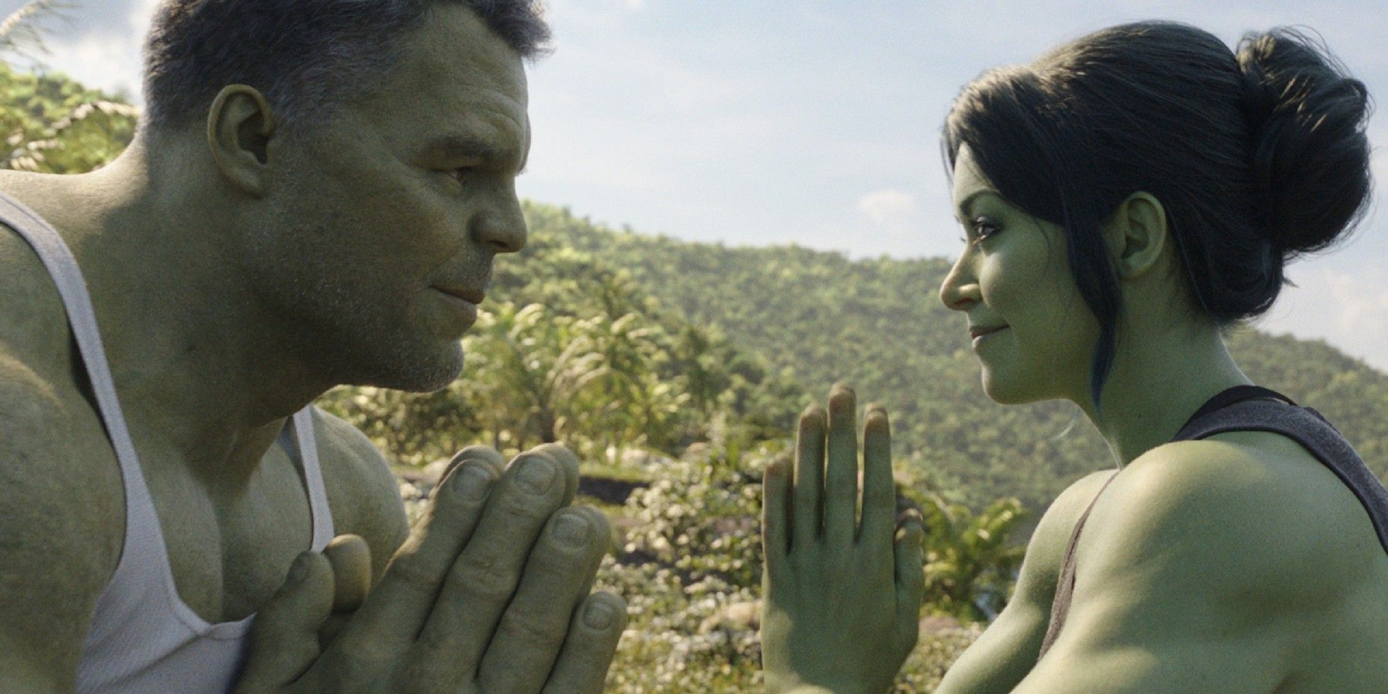 Mark Ruffalo and Tatiana Maslany in 'She-Hulk'