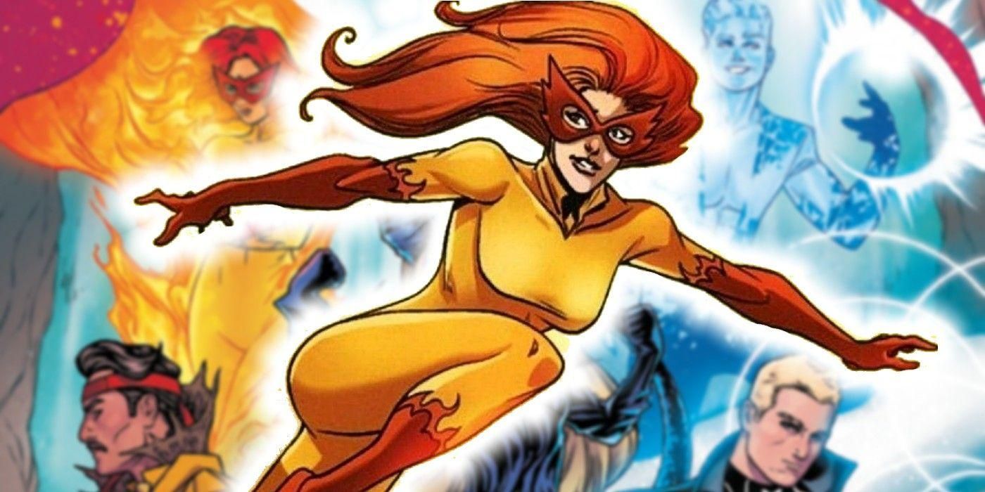 Firestar as she appears in Marvel Comics