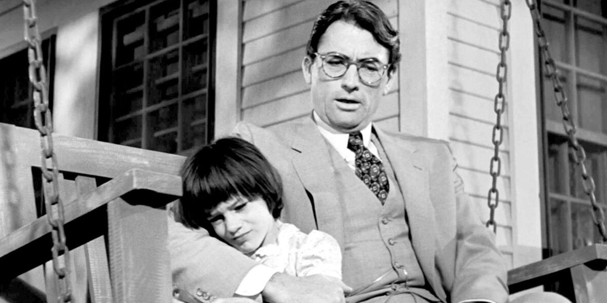 Mary Badham y Gregory Peck en 