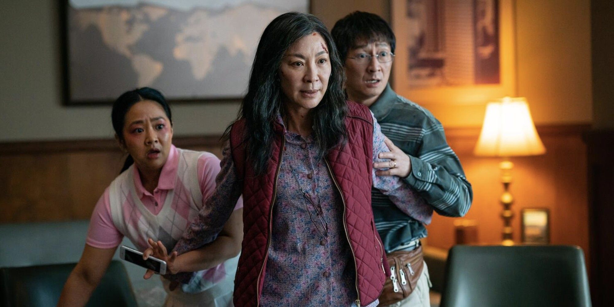 Michelle Yeoh, Stephanie Hsu and Ke Huy Quan in 'Everything Everywhere All at Once'
