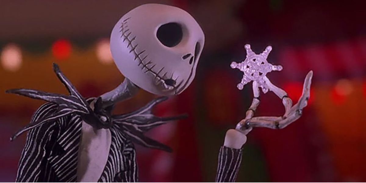 Jack Skellington sees a snowflake for the first time in Nightmare Before Christmas