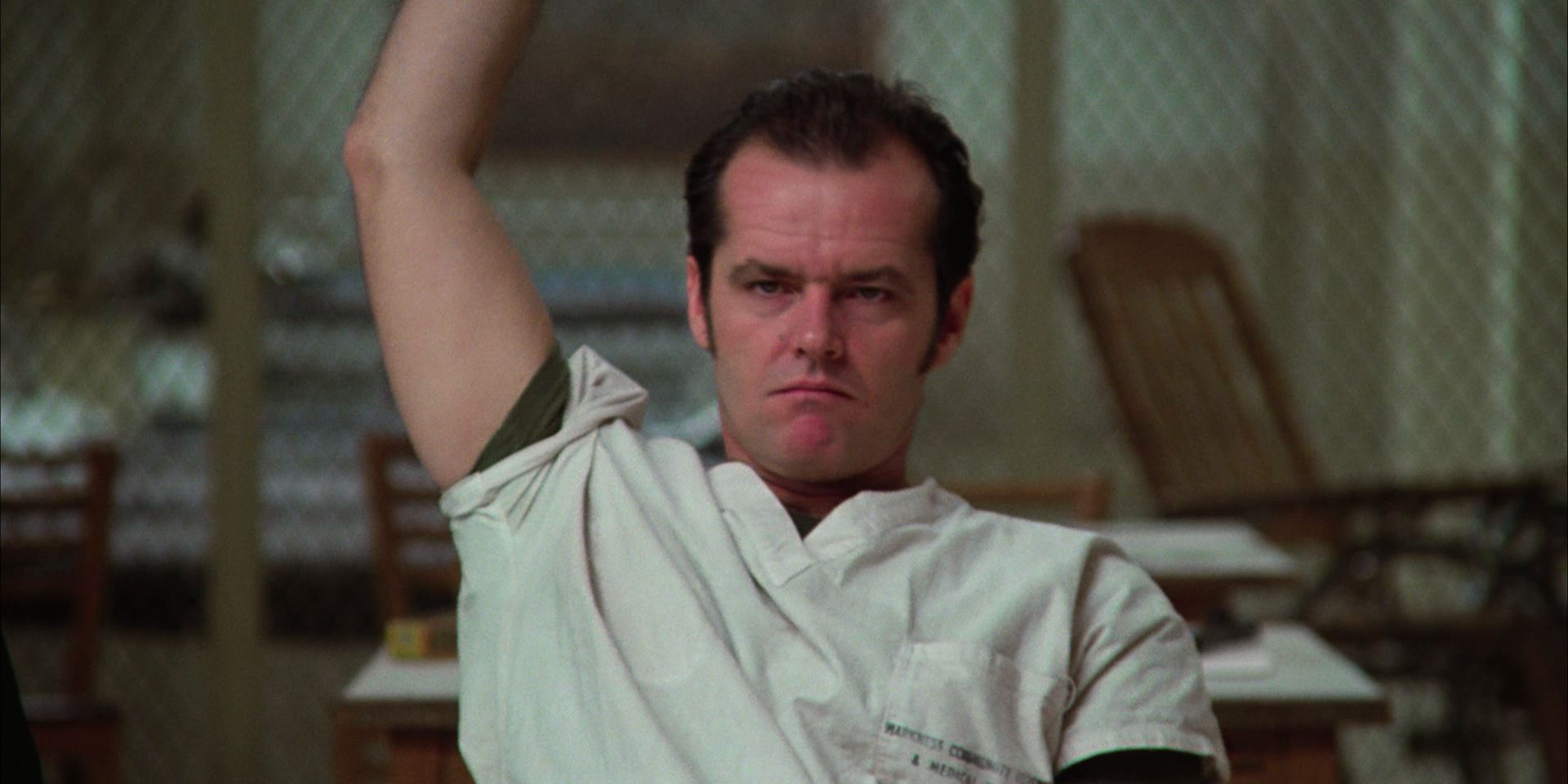 Jack Nicholson as Randle Patrick McMurphy in One Flew Over the Cuckoo's Nest