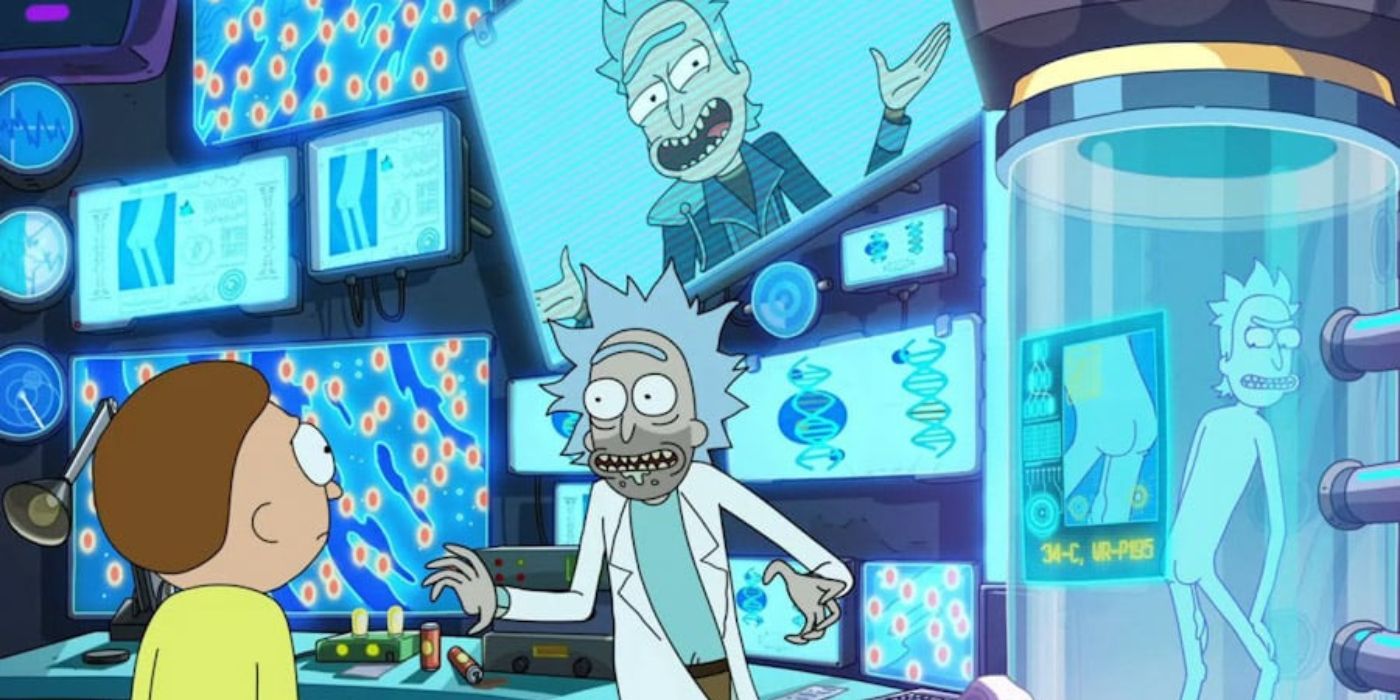 Rick, Morty, and Rick Prime on screen in Season 6 finale of Rick and Morty