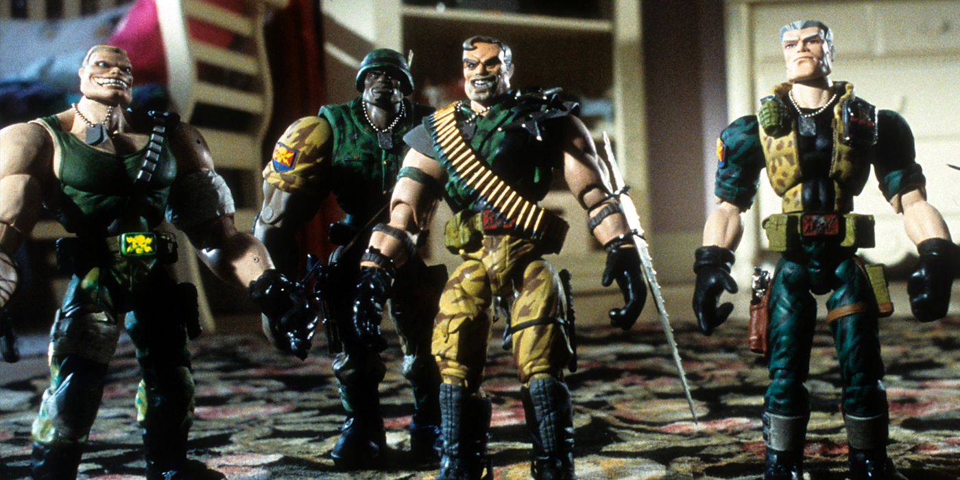 Chip Hazard, voiced by Tommy Lee Jones, leads the band of Commando Elite toys in 'Small Soldiers'