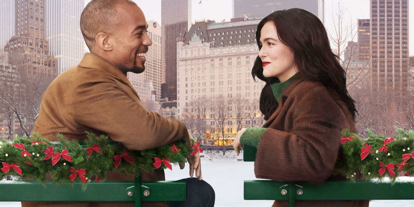 Zoey Deutch and Kendrick Sampson smiling at each other