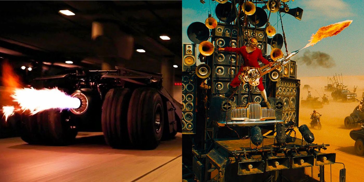 Stills from The Dark Knight and Mad Max Fury Road